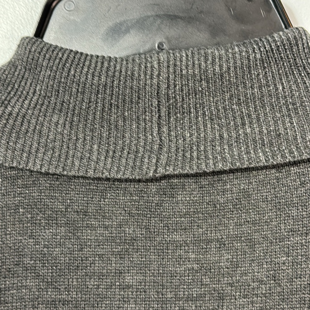 Ronni Nicole Sweater Dress, Faux Wrap Style, Buckle Detail, Gray, in Size M NWT - Picture 11 of 16